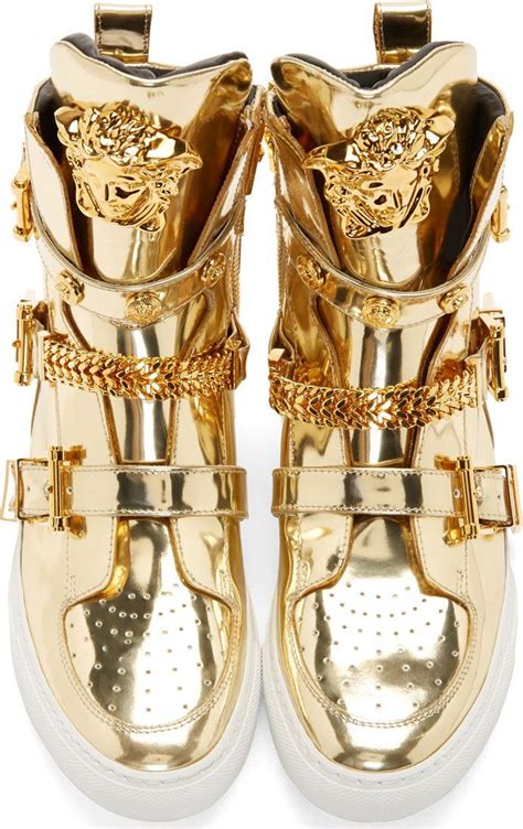 versace gold shoe